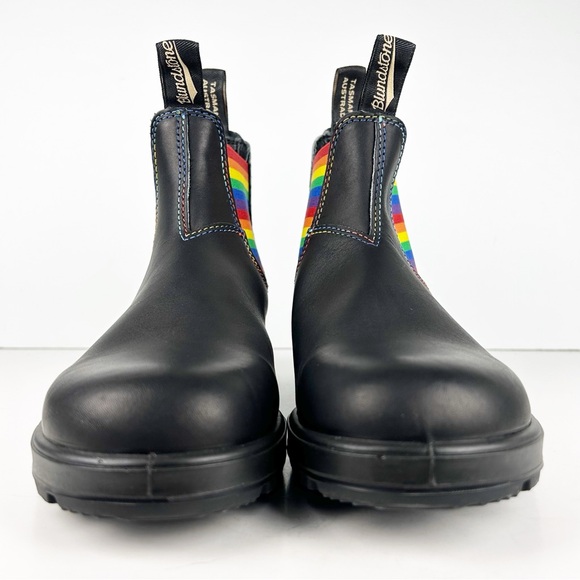 Blundstone 2105 Original Chelsea Rainbow Black Leather Unisex Slip On Boots EUC - Picture 2 of 16